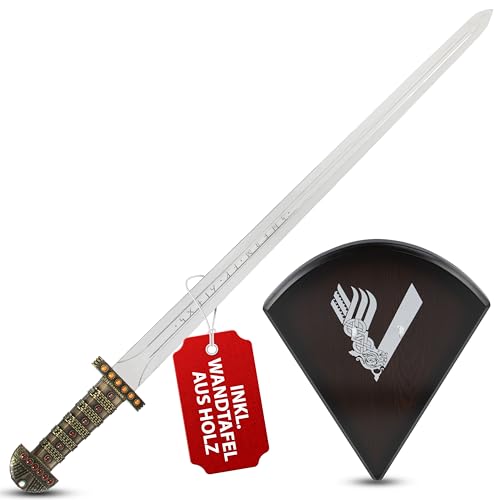 Schwert der Könige - Wikinger - Deko Schwert 101 cm - Königsschwert von Vikings - Ragnar Lothbrok und Björn - Ink. Wandhalterung aus Holz - Sword of Kings Viking von KOSxBO