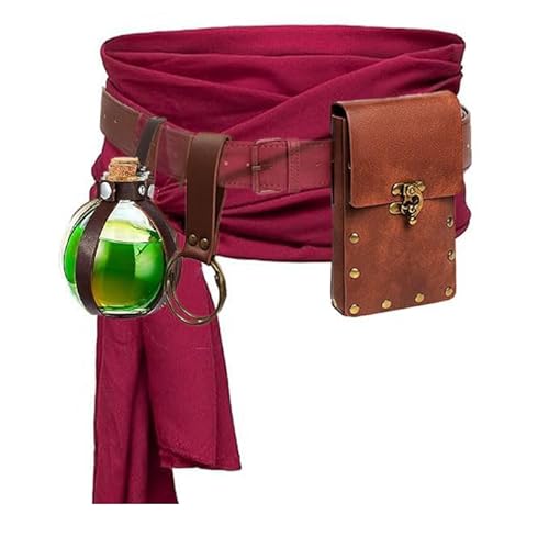 KOTORA Renaissance-Kostüm, Piraten-Schärpe, Korsett, Bund, Gürteltasche, Geldbörse, Rock, Wanderung, Steampunk, Mittelalter, Halloween-Sets, 3-braun, Adult KOTORA Renaissance-Kostüm, Piraten-Schärpe, Korsett, Bund, Gürteltasche, Geldbörse, Rock, Wanderung, Steampunk, Mittelalter, Halloween-Sets, 3-braun, Adult von KOTORA