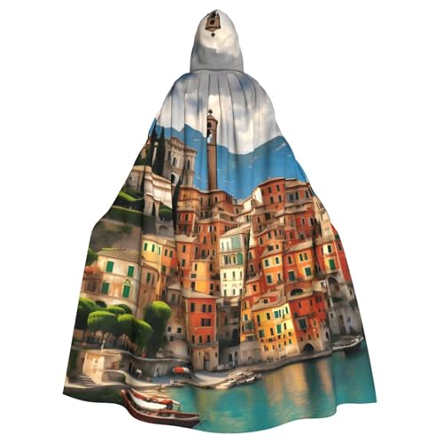 Beautiful Italy Unisex Erwachsene Kapuzenumhang Ritter Kostüm Schwarz Tunika Umhang Mittelalter Robe Halloween Zauberer Cosplay Hexe Beautiful Italy Unisex Erwachsene Kapuzenumhang Ritter Kostüm Schwarz Tunika Umhang Mittelalter Robe Halloween Zauberer Cosplay Hexe von KOUUIP