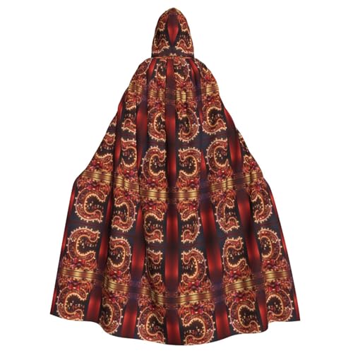 C Unisex Erwachsene Kapuzenumhang Ritter Kostüm Schwarze Tunika Umhang Mittelalter Robe Halloween Zauberer Cosplay Hexe von KOUUIP