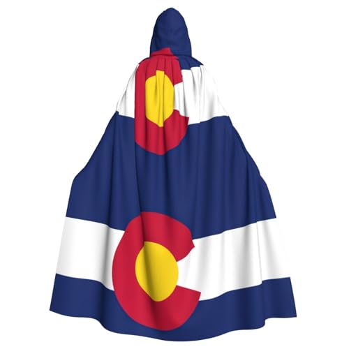 Colorado Flagge, Unisex, Erwachsene, Kapuzenumhang, Ritter-Kostüm, schwarze Tunika, Umhang, Mittelalter-Robe, Halloween, Zauberer, Cosplay, Hexe Colorado Flagge, Unisex, Erwachsene, Kapuzenumhang, Ritter-Kostüm, schwarze Tunika, Umhang, Mittelalter-Robe, Halloween, Zauberer, Cosplay, Hexe von KOUUIP