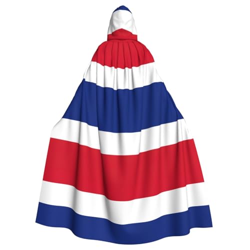 Flagge von Costa Rica, Unisex, Erwachsene, Kapuzenumhang, Ritter-Kostüm, schwarze Tunika, Umhang, Mittelalter-Robe, Halloween, Zauberer, Cosplay, Hexe Flagge von Costa Rica, Unisex, Erwachsene, Kapuzenumhang, Ritter-Kostüm, schwarze Tunika, Umhang, Mittelalter-Robe, Halloween, Zauberer, Cosplay, Hexe von KOUUIP