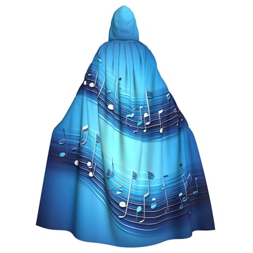 Himmelblaue Musiknoten, Unisex, Erwachsene, Kapuzenumhang, Ritter-Kostüm, schwarze Tunika, Umhang, Mittelalter-Robe, Halloween, Zauberer, Cosplay, Hexe Himmelblaue Musiknoten, Unisex, Erwachsene, Kapuzenumhang, Ritter-Kostüm, schwarze Tunika, Umhang, Mittelalter-Robe, Halloween, Zauberer, Cosplay, Hexe von KOUUIP