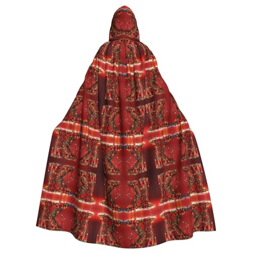 K Unisex Erwachsene Kapuzenumhang Ritter Kostüm Schwarz Tunika Umhang Mittelalter Robe Halloween Zauberer Cosplay Hexe von KOUUIP