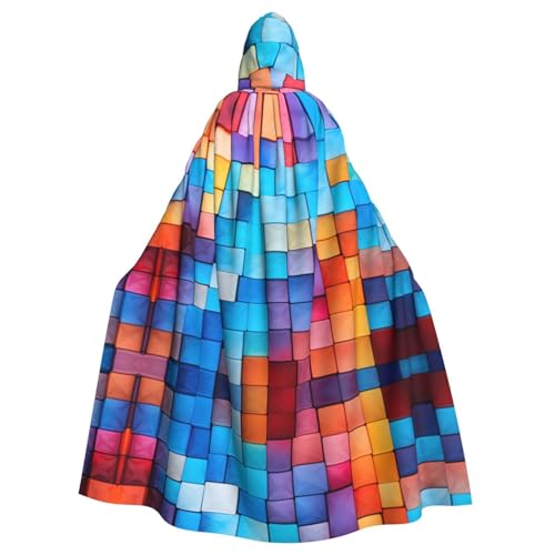KOUUIP Abstraktes Mosaikmuster 2 Druck Erwachsene Kapuzenumhang mit Halloween Weihnachten Hexe Umhang Robe Kostüm Party Supplies Cope KOUUIP Abstraktes Mosaikmuster 2 Druck Erwachsene Kapuzenumhang mit Halloween Weihnachten Hexe Umhang Robe Kostüm Party Supplies Cope von KOUUIP