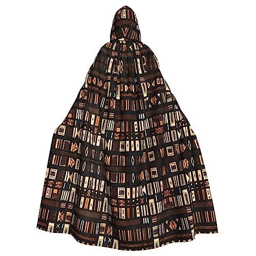 KOUUIP Afrikanischer Schlammtuch, Tribal-Druck, Erwachsenen-Kapuzenumhang mit Halloween, Weihnachten, Hexenumhang, Kostüm, Partyzubehör, Cope KOUUIP Afrikanischer Schlammtuch, Tribal-Druck, Erwachsenen-Kapuzenumhang mit Halloween, Weihnachten, Hexenumhang, Kostüm, Partyzubehör, Cope von KOUUIP