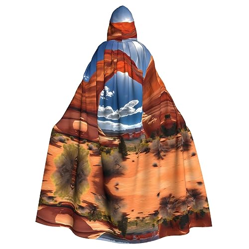 KOUUIP Arches Nationalpark-Standard-Aufdruck, Kapuzenumhang für Erwachsene, Halloween, Weihnachten, Hexenumhang, Kostüm, Partyzubehör, Cope KOUUIP Arches Nationalpark-Standard-Aufdruck, Kapuzenumhang für Erwachsene, Halloween, Weihnachten, Hexenumhang, Kostüm, Partyzubehör, Cope von KOUUIP