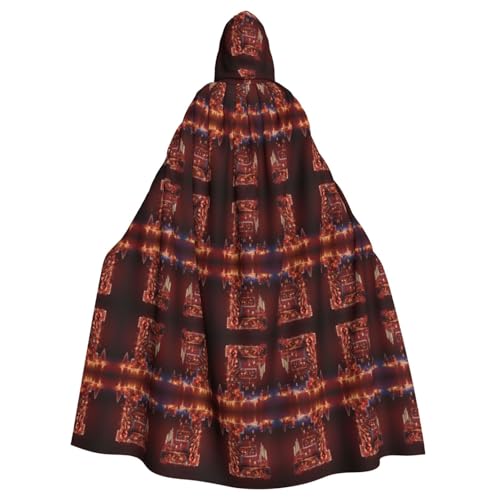 KOUUIP Hexenumhang für Erwachsene, mit Kapuze, F-Druck, Halloween, Weihnachten KOUUIP Hexenumhang für Erwachsene, mit Kapuze, F-Druck, Halloween, Weihnachten von KOUUIP