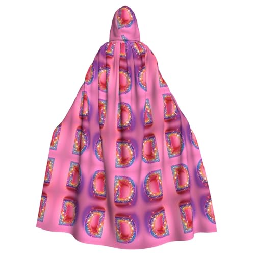 KOUUIP Hexenumhang mit Kapuze für Erwachsene, D-Druck, Halloween, Weihnachten von KOUUIP