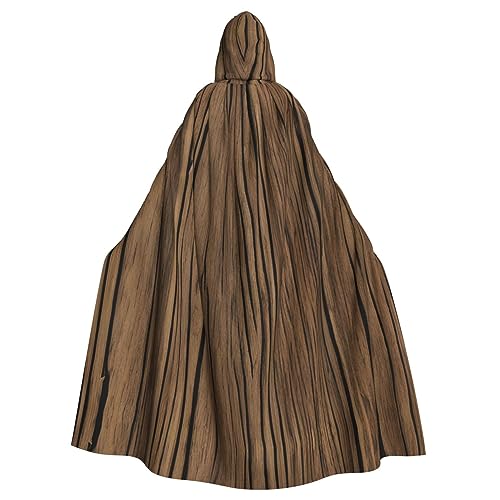 KOUUIP Hexenumhang mit Kapuze und Holzmaserung Druck für Halloween und Weihnachten von KOUUIP