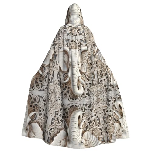 KOUUIP Holzumhang mit Elefantenaufdruck, Hexenumhang, für Halloween, Weihnachten, Party, Kostüm KOUUIP Holzumhang mit Elefantenaufdruck, Hexenumhang, für Halloween, Weihnachten, Party, Kostüm von KOUUIP