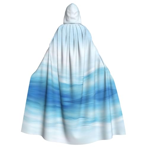 KOUUIP Kapuzenumhang für Erwachsene, Blau, Farbverlauf, Hexenmuster, Halloween, Weihnachten KOUUIP Kapuzenumhang für Erwachsene, Blau, Farbverlauf, Hexenmuster, Halloween, Weihnachten von KOUUIP