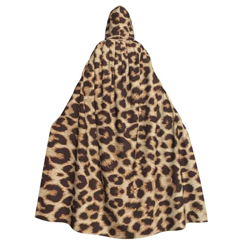 KOUUIP Kapuzenumhang für Erwachsene, Leopardenmuster, lustiger Hexenumhang, Halloween, Weihnachtsfeier KOUUIP Kapuzenumhang für Erwachsene, Leopardenmuster, lustiger Hexenumhang, Halloween, Weihnachtsfeier von KOUUIP