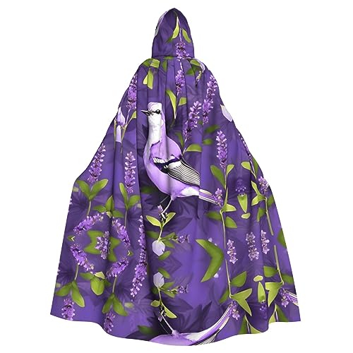 KOUUIP Kapuzenumhang für Erwachsene, violett, Lavendel, Blumendruck, Hexenumhang, Halloween, Weihnachten, Party-Kostüm KOUUIP Kapuzenumhang für Erwachsene, violett, Lavendel, Blumendruck, Hexenumhang, Halloween, Weihnachten, Party-Kostüm von KOUUIP