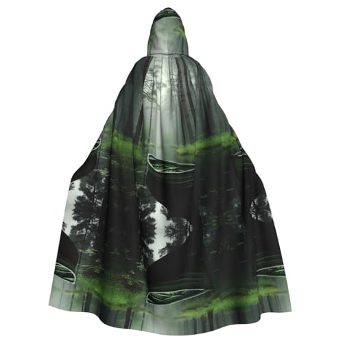 KOUUIP Kapuzenumhang mit Hexenumhang für Erwachsene, Seeboot, für Halloween, Weihnachten, Partyzubehör KOUUIP Kapuzenumhang mit Hexenumhang für Erwachsene, Seeboot, für Halloween, Weihnachten, Partyzubehör von KOUUIP