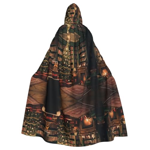 KOUUIP Kapuzenumhang mit Hexenumhang für Erwachsene, Weihnachtsdruck, für Halloween, Weihnachten, Partyzubehör KOUUIP Kapuzenumhang mit Hexenumhang für Erwachsene, Weihnachtsdruck, für Halloween, Weihnachten, Partyzubehör von KOUUIP