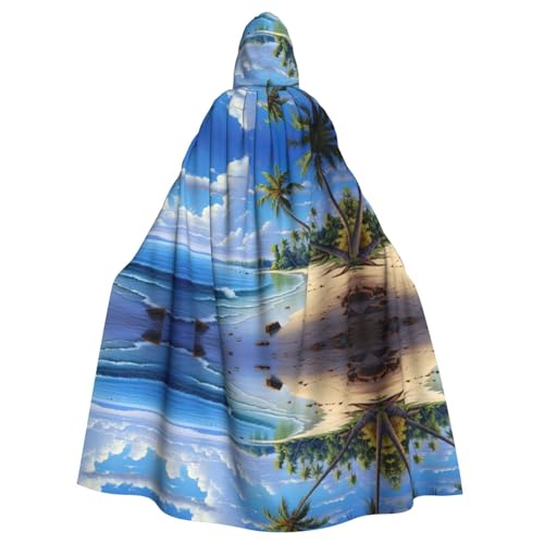KOUUIP Kapuzenumhang mit Hexenumhang für Erwachsene, mit Sandstrand, bedruckt, für Halloween, Weihnachten, Party KOUUIP Kapuzenumhang mit Hexenumhang für Erwachsene, mit Sandstrand, bedruckt, für Halloween, Weihnachten, Party von KOUUIP