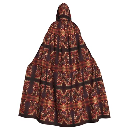 KOUUIP Kapuzenumhang mit Kapuze für Erwachsene, mit M-Aufdruck, Halloween, Weihnachten, Hexenumhang, Robe, Kostüm, Partyzubehör, Cope von KOUUIP