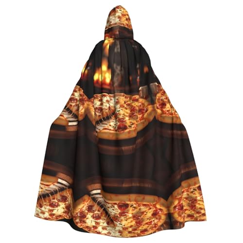 KOUUIP Pizza 3D-Druck Erwachsene Kapuzenumhang mit Halloween Weihnachten Hexe Umhang Robe Kostüm Party Supplies Cope KOUUIP Pizza 3D-Druck Erwachsene Kapuzenumhang mit Halloween Weihnachten Hexe Umhang Robe Kostüm Party Supplies Cope von KOUUIP