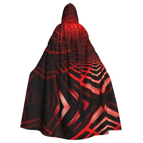 KOUUIP Roter karierter Druck Erwachsene Kapuzenumhang mit Halloween Weihnachten Hexe Umhang Robe Kostüm Party Supplies Cope KOUUIP Roter karierter Druck Erwachsene Kapuzenumhang mit Halloween Weihnachten Hexe Umhang Robe Kostüm Party Supplies Cope von KOUUIP