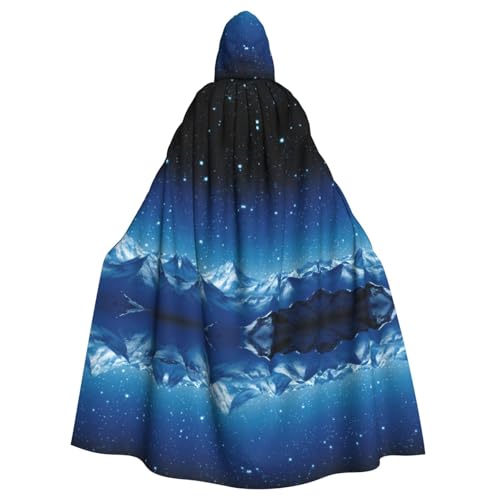 KOUUIP Umhang mit Kapuze für Erwachsene, Nachthimmel, Hexenumhang, Halloween, Weihnachten, Partyzubehör KOUUIP Umhang mit Kapuze für Erwachsene, Nachthimmel, Hexenumhang, Halloween, Weihnachten, Partyzubehör von KOUUIP