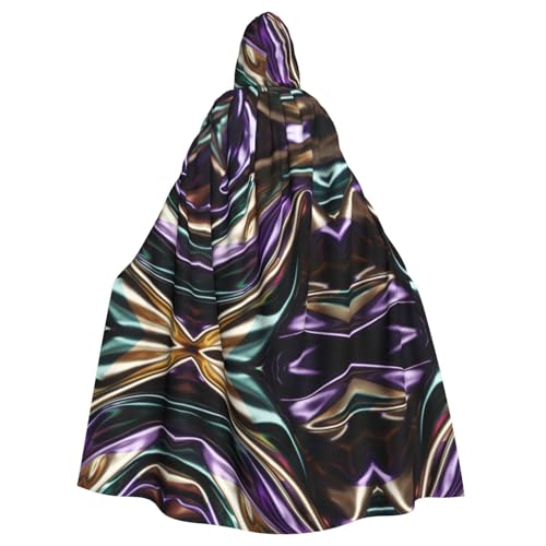 KOUUIP Umhang mit Kapuze für Erwachsene, bunt bedruckt, Hexenumhang, Halloween, Weihnachten, Party-Kostüm KOUUIP Umhang mit Kapuze für Erwachsene, bunt bedruckt, Hexenumhang, Halloween, Weihnachten, Party-Kostüm von KOUUIP