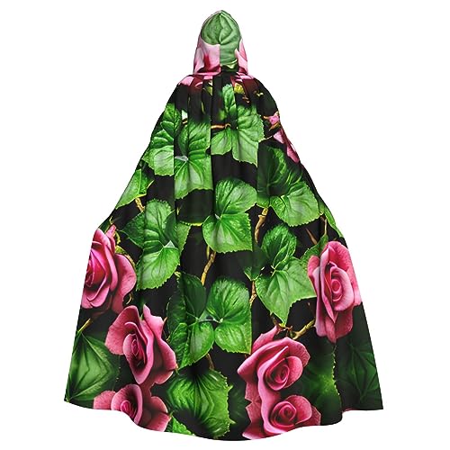 KOUUIP Umhang mit Kapuze für Erwachsene, rosa Efeu, Blumenblätter, für Halloween, Weihnachten, Halloween, Weihnachten, Weihnachten usw KOUUIP Umhang mit Kapuze für Erwachsene, rosa Efeu, Blumenblätter, für Halloween, Weihnachten, Halloween, Weihnachten, Weihnachten usw von KOUUIP