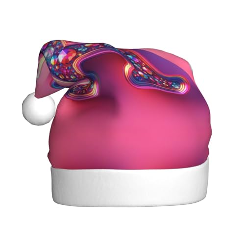 KOUUIP Weihnachtsmütze mit Aufdruck, lustige Plüsch-Weihnachtsmütze für Erwachsene, Weihnachtsfeier, Gastgeschenke, Hüte KOUUIP Weihnachtsmütze mit Aufdruck, lustige Plüsch-Weihnachtsmütze für Erwachsene, Weihnachtsfeier, Gastgeschenke, Hüte von KOUUIP