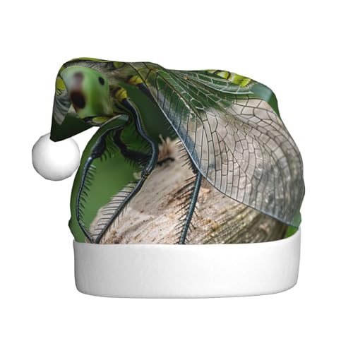 KOUUIP Weihnachtsmütze mit Spinnennetz, Libellen-Druck, lustige Plüsch-Weihnachtsmütze für Erwachsene, Weihnachtsgeschenke, Hüte KOUUIP Weihnachtsmütze mit Spinnennetz, Libellen-Druck, lustige Plüsch-Weihnachtsmütze für Erwachsene, Weihnachtsgeschenke, Hüte von KOUUIP
