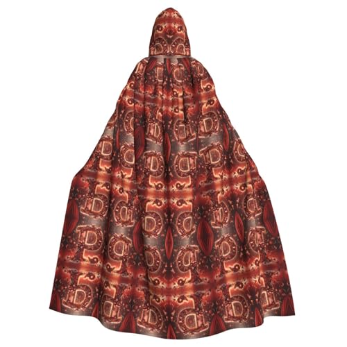 P Unisex Erwachsene Kapuzenumhang Ritter Kostüm Schwarz Tunika Umhang Mittelalter Robe Halloween Zauberer Cosplay Hexe von KOUUIP