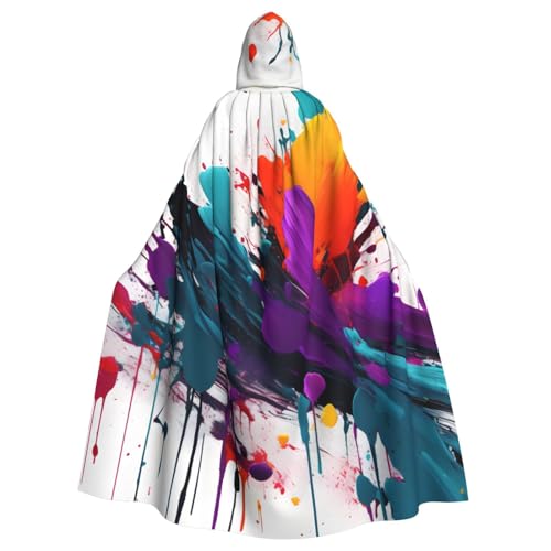 Paint Splatter Unisex Erwachsene Kapuzenumhang Ritter Kostüm Schwarz Tunika Umhang Mittelalter Robe Halloween Zauberer Cosplay Hexe Paint Splatter Unisex Erwachsene Kapuzenumhang Ritter Kostüm Schwarz Tunika Umhang Mittelalter Robe Halloween Zauberer Cosplay Hexe von KOUUIP