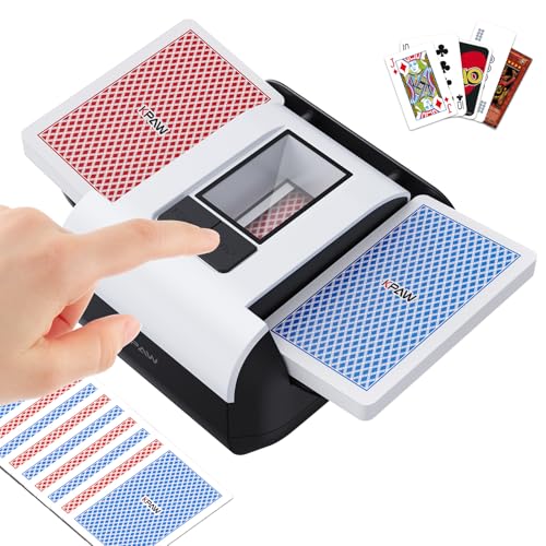 KPAW Automatische Mischmaschine – 1–2 Schreibtische, 2000 mAh wiederaufladbarer Akku, One-Press Betrieb, tragbar und innovativ, geeignet für Kartenspiele zu Hause, Poker, Texas Hold'em, UNO, Blackjack KPAW Automatische Mischmaschine – 1–2 Schreibtische, 2000 mAh wiederaufladbarer Akku, One-Press Betrieb, tragbar und innovativ, geeignet für Kartenspiele zu Hause, Poker, Texas Hold'em, UNO, Blackjack von KPAW