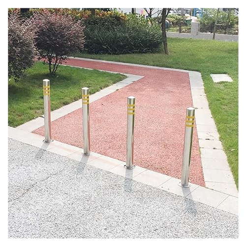 KPBRBYPBY Abnehmbare Parkpoller aus Edelstahl mit reflektierendem Streifen – langlebige Pfosten for Einfahrt, Gehweg, 1 Stück(40in) von KPBRBYPBY