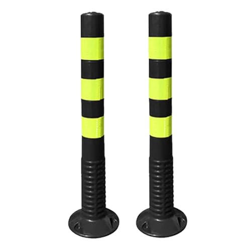 KPBRBYPBY Absperrpfosten for Einfahrten – 18 und 30 Zoll große reflektierende Verkehrskegel for Parkplätze, Baustellen und Straßen(Black,2 Pack/30 in H) von KPBRBYPBY