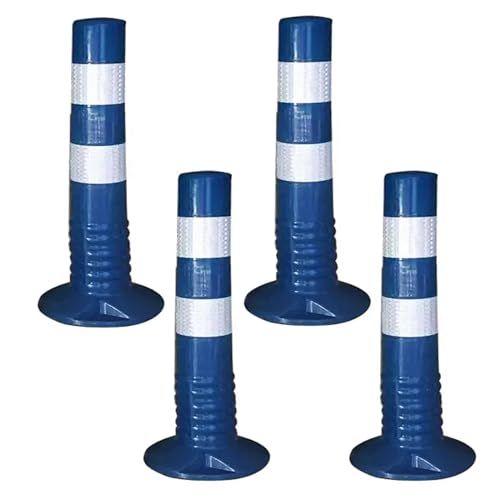 KPBRBYPBY Absperrpfosten for Einfahrten – 18 und 30 Zoll große reflektierende Verkehrskegel for Parkplätze, Baustellen und Straßen(Blue,4 Pack/17.7 in H) von KPBRBYPBY