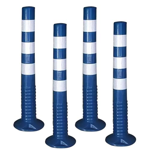 KPBRBYPBY Absperrpfosten for Einfahrten – 18 und 30 Zoll große reflektierende Verkehrskegel for Parkplätze, Baustellen und Straßen(Blue,4 Pack/30 in H) von KPBRBYPBY