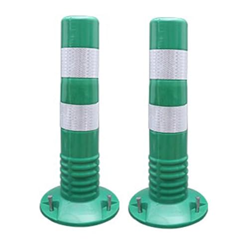 KPBRBYPBY Absperrpfosten for Einfahrten – 18 und 30 Zoll große reflektierende Verkehrskegel for Parkplätze, Baustellen und Straßen(Green,2 Pack/17.7 in H) von KPBRBYPBY