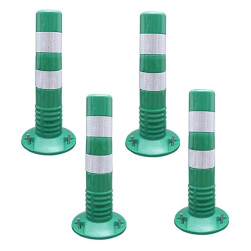 KPBRBYPBY Absperrpfosten for Einfahrten – 18 und 30 Zoll große reflektierende Verkehrskegel for Parkplätze, Baustellen und Straßen(Green,4 Pack/17.7 in H) von KPBRBYPBY