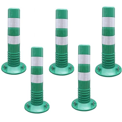 KPBRBYPBY Absperrpfosten for Einfahrten – 18 und 30 Zoll große reflektierende Verkehrskegel for Parkplätze, Baustellen und Straßen(Green,5 Pack/17.7 in H) von KPBRBYPBY