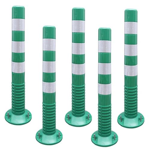 KPBRBYPBY Absperrpfosten for Einfahrten – 18 und 30 Zoll große reflektierende Verkehrskegel for Parkplätze, Baustellen und Straßen(Green,5 Pack/30 in H) von KPBRBYPBY