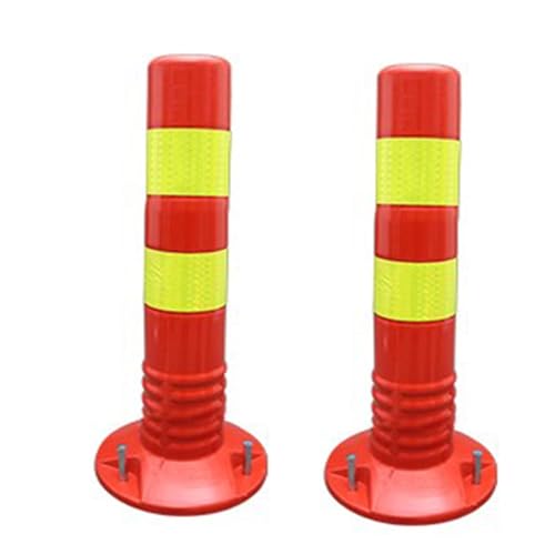 KPBRBYPBY Absperrpfosten for Einfahrten – 18 und 30 Zoll große reflektierende Verkehrskegel for Parkplätze, Baustellen und Straßen(Red,2 Pack/17.7 in H) von KPBRBYPBY