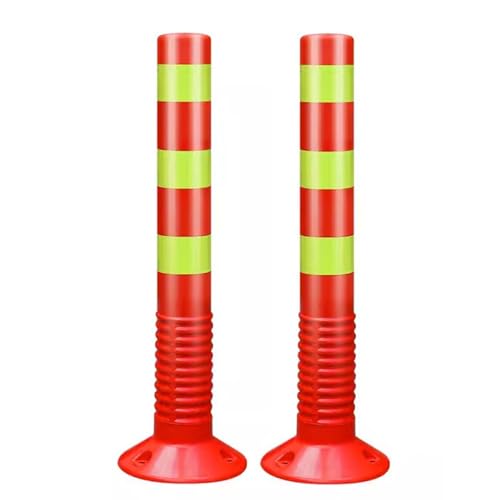 KPBRBYPBY Absperrpfosten for Einfahrten – 18 und 30 Zoll große reflektierende Verkehrskegel for Parkplätze, Baustellen und Straßen(Red,2 Pack/30 in H) von KPBRBYPBY