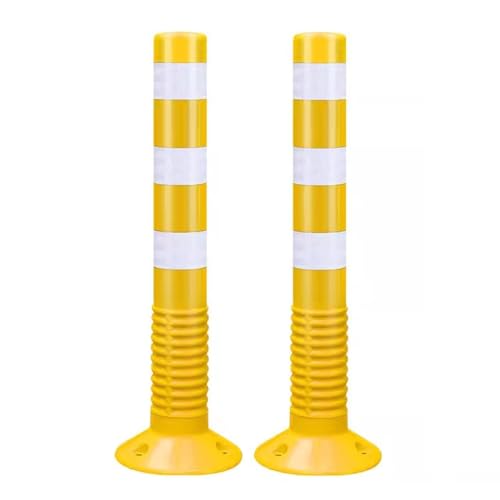 KPBRBYPBY Absperrpfosten for Einfahrten – 18 und 30 Zoll große reflektierende Verkehrskegel for Parkplätze, Baustellen und Straßen(Yellow,2 Pack/30 in H) von KPBRBYPBY