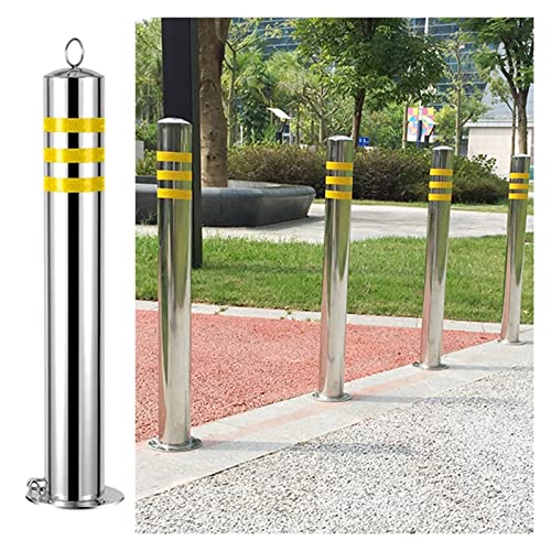 KPBRBYPBY Anpassbarer Verkehrspoller aus Edelstahl mit reflektierendem Kragen – langlebige Einfahrtsbarriere und Parkkegel(1pack/43.3in) von KPBRBYPBY