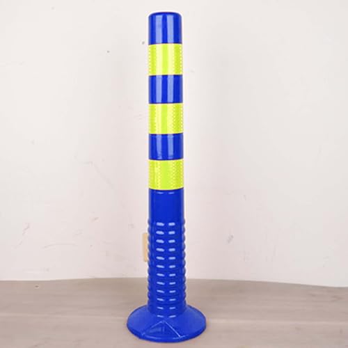 KPBRBYPBY Gut sichtbare PU-Absperrung mit elastischen Säulen – Flexible Sicherheitspfosten aus Kunststoff for Einfahrten, Feste Parkbarrieren(Blue,Tall/29.5in) von KPBRBYPBY