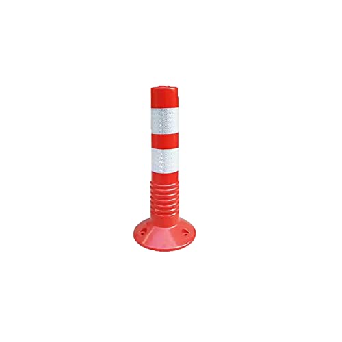 KPBRBYPBY Gut sichtbare Parkpoller – langlebiger Parkplatz-Absperrpfosten aus PU-Kunststoff for Einfahrten und Wohngebiete(Red and White,45cm) von KPBRBYPBY