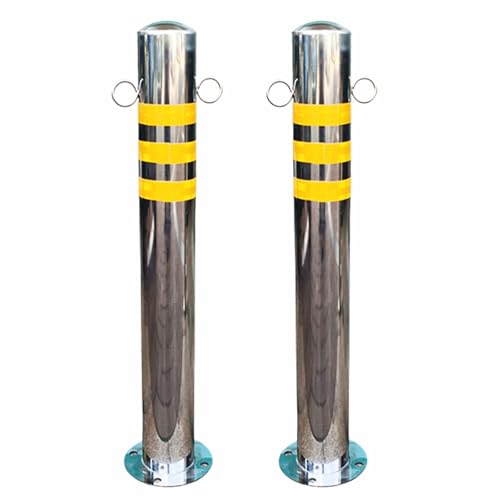 KPBRBYPBY Poller aus Edelstahl – 60/75/100 cm, reflektierender Absperrpfosten for die Einfahrt zur Verkehrskontrolle und for Schutz von Parkplätzen((2pcs)/3 * 29.5in) von KPBRBYPBY