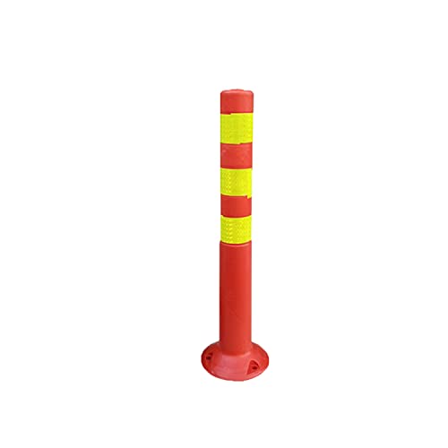 KPBRBYPBY Reflektierender Verkehrspfosten aus Kunststoff – langlebige Warnbarriere for Einfahrten und Parkplätze – mit stabilem Sockel(Red and Yellow,73cm) von KPBRBYPBY