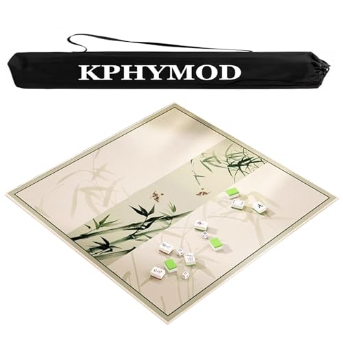 KPHYMOD Mahjong Spiel Matte Mahjong-Matte Mit Rutschfester Unterseite, Gaming-Tischabdeckung Im Chinesischen Stil Für Poke Dominoes, Kartenbrettspiele(59.06x59.06 in) von KPHYMOD