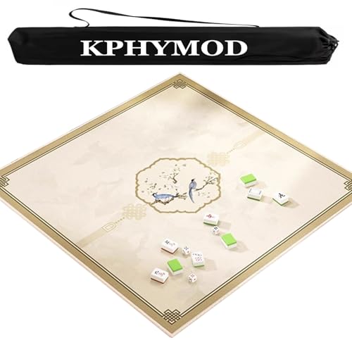 KPHYMOD Mahjong Spiel Matte Mahjong-Matte für den Tisch, rutschfeste Tischdecke mit Geräuschreduzierung, Brettspielmatte, multifunktionale Tischdecke(59.06x59.06 in) von KPHYMOD